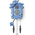 Cuckoo Clock with Night Mode, Hand Carved Decorations and Swinging