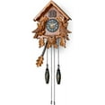 Cuckoo Clock with Night Mode, Singing , Wooden Decorations and Swinging
