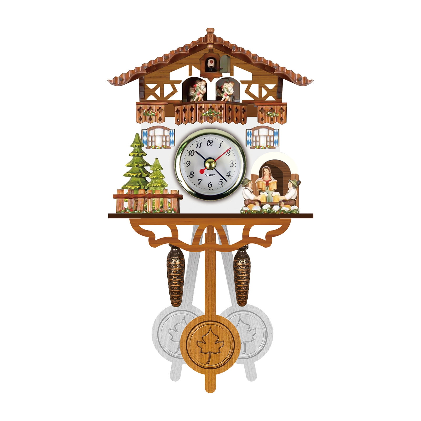 Cuckoo Cuckoo Wall Clock Chime Alarm Clock Retro Clock Wooden Living