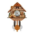 Cuckoo Cuckoo Wall Clock Chime Alarm Clock Retro Clock Wooden Living ...