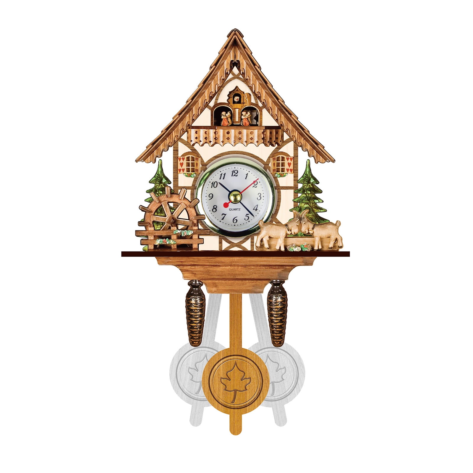 Cuckoo Cuckoo Wall Clock Chime Alarm Clock Retro Clock Wooden Living