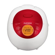 CUCKOO Micom Rice Cooker 3 Cup Uncooked / 6 Cup Cooked, Korean Fuzzy Logic Rice Cooker Small with Delay Timer & Keep Warm Setting, Versatile Food Steamer with Non-Stick Inner Pot, Red CR-0351F