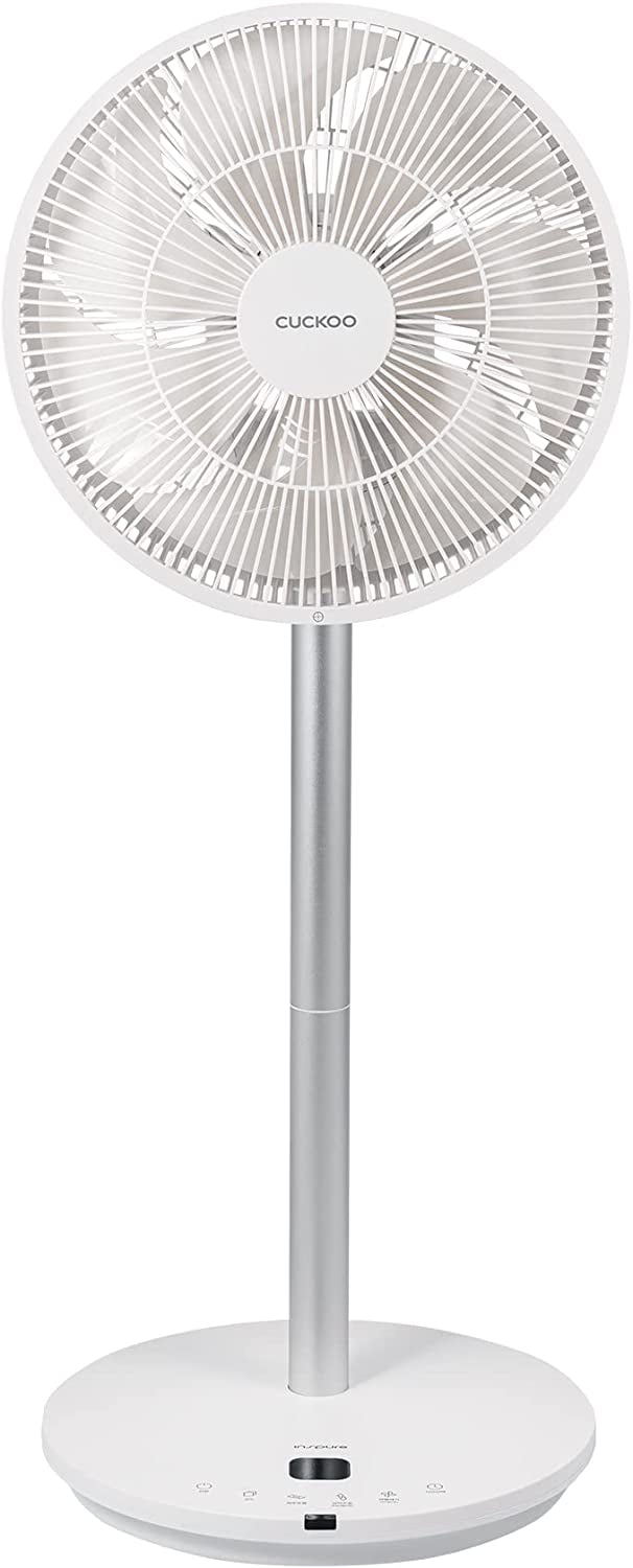 CUCKOO CF-AC1410WH 360-Degree Rotation Air Circulator Standing Fan with 12 Speeds, 4 Wind Modes, 10 Operating Modes, Quiet BLDC Motor (White) Sansujyuku sansujyuku.com