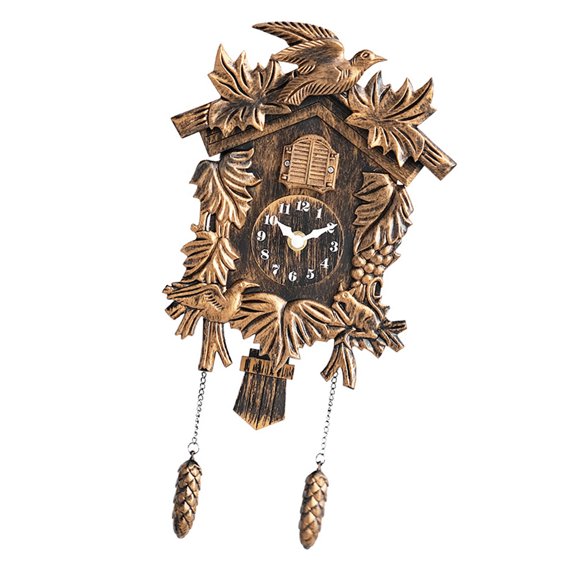 Cuckoo Pendulum Clock with Moving Bird and for Home Decor