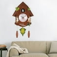 thumbnail image 1 of Cuckoo Wall Clock Battery Operated Forest Pendulum Bird Clock for Gifts, 1 of 7
