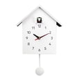 thumbnail image 1 of Cuckoo Wall Clock, Natural Bird Voices Or Cuckoo Call, Birdhouse Clock Pendulum, Wall art for home Living Room kitchen and office Decoration for Shelves White, 1 of 8