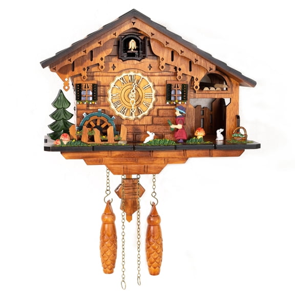 Cuckoopro Handmade Wooden Cuckoo Clock, Quartz Wall Clock, Gift for Family