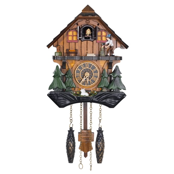 Cuckoopro Handmade Wooden Cuckoo Clock, Quartz Wall Clock, Gift for Family
