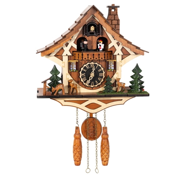 Cuckoopro Handmade Wooden Cuckoo Clock, Quartz Wall Clock, Gift for Family