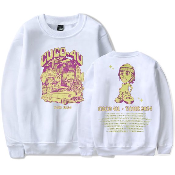 Cuco 2024 4U Tour Dates Merch Crewneck Sweatshirts Cosplay Women Men Fashion New Logo Long Sleeve Tee