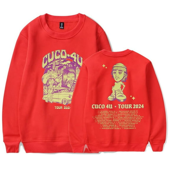 Cuco 2024 4U Tour Dates Merch Crewneck Sweatshirts Cosplay Women Men Fashion New Logo Long Sleeve Tee