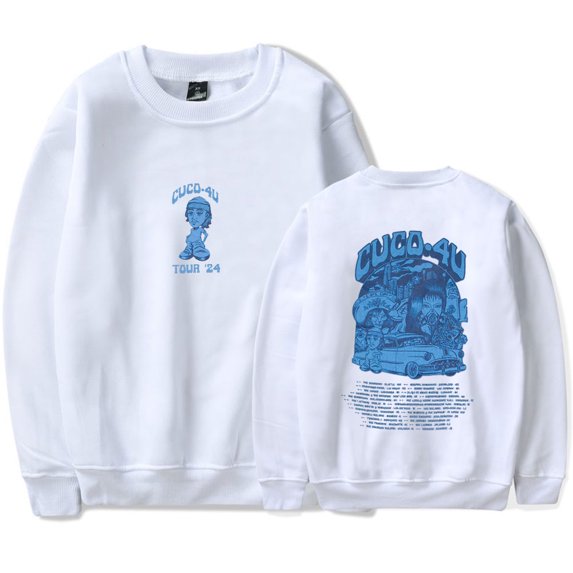 Cuco 4U Tour 2024 Merch Crewneck Sweatshirts Winter Women Men Fashion HipHop Long Sleeve T-Shirts