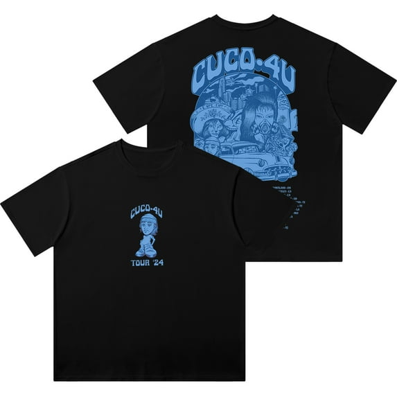 Cuco 4U Tour 2024 Merch Vintage Wash Tee Women Men Fashion Streetwear Short Sleeve Cotton T-Shirts