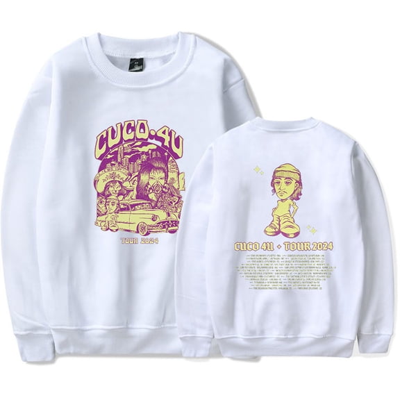 Cuco 4U Tour 2024 Sweatshirt Hip Hop Long Sleeve Harajuku Pullover Streetwear Clothes