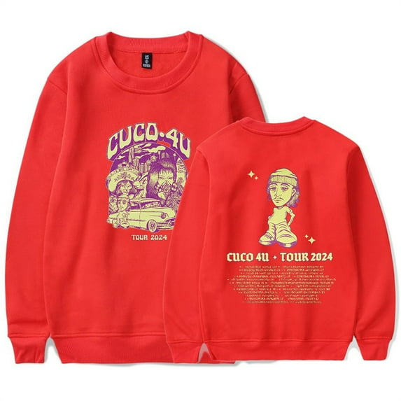 Cuco 4U Tour 2024 Sweatshirt Hip Hop Long Sleeve Harajuku Pullover Streetwear Clothes