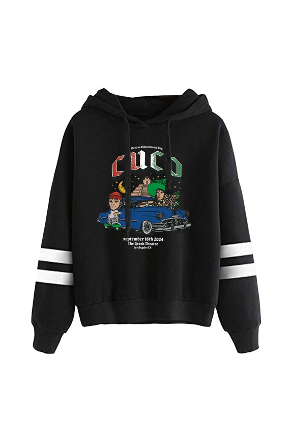 Cuco 4U Tour Logo Merch Pullover Hoodies Unisex Fashion Pocketless Parallel Bars Sleeve Streetwear