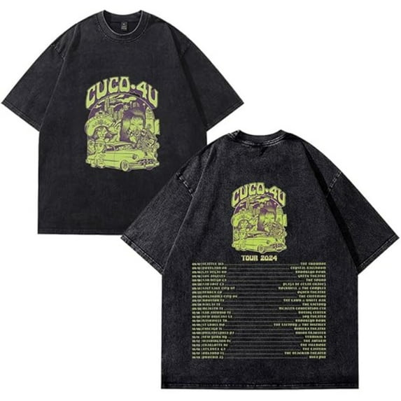 Cuco 4U Tour Merch T-Shirt Vintage Wash Tee Women Men Short Sleeve Crewneck Fashion Tee
