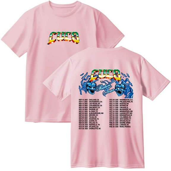 Cuco Ridin Tour 2025 Merch Cotton T-Shirt Women Men Casual Crewneck Short Sleeve Tee