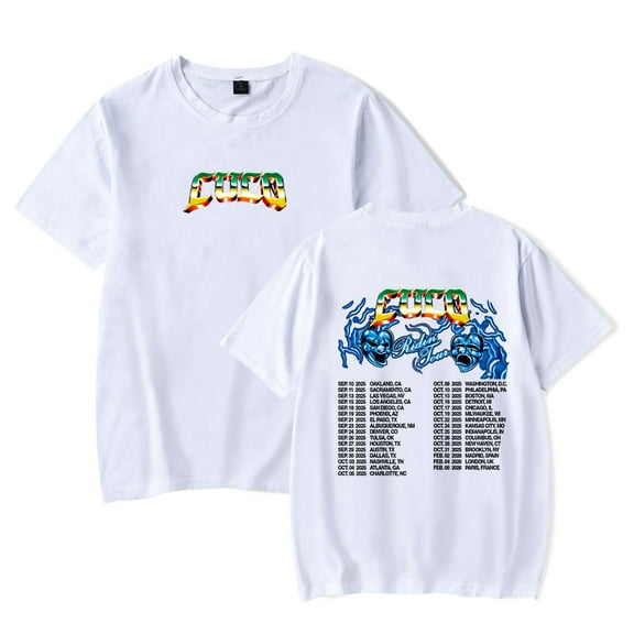 Cuco Ridin Tour 2025 Merch T-Shirt Women Men Casual Crewneck Short Sleeve Fashion Tee
