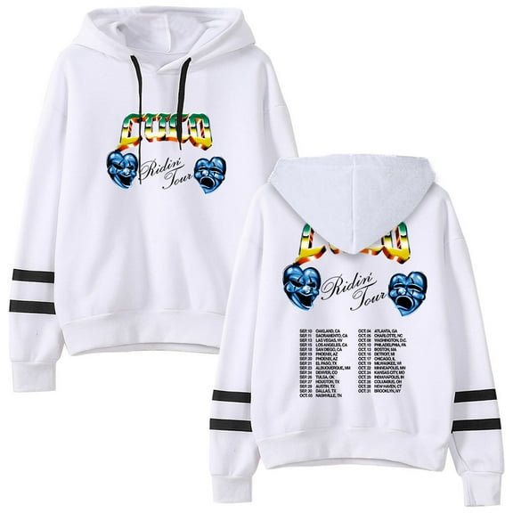 Cuco Ridin Tour 2025 Pullover Hoodie Unisex Pocketless Long Sleeve Casual Fashion Sweatshirt