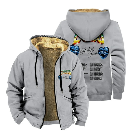 Cuco Ridin Tour 2025 Zipper Jacket Long Sleeve Winter Parka Women Men Casual Fashion Coat