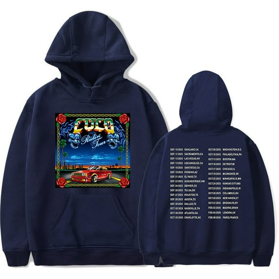 Cuco Ridin’ Tour Merch Hoodie Pockets Drawstring Unisex Hooded Sweatshirt Fashion Clothing