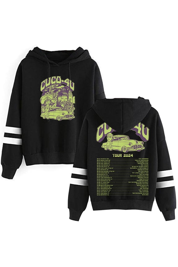 Cuco Singer Pullovers Hoodie 4U Album Tour Merch Pocketless Parallel Bars Sleeve Unisex Streetwear Sweatshirts