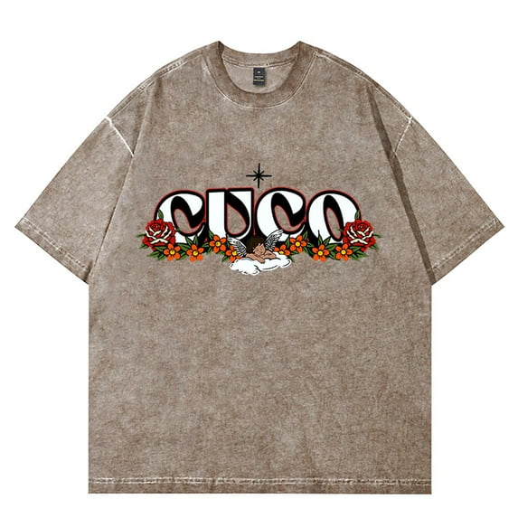 Cuco Valentines Cupid Wash T-Shirts Ridin Album Tour Merch Unisex Streetwear Cotton Short Sleeve Tee