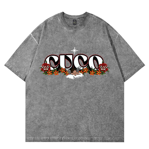 Cuco Valentines Cupid Wash T-Shirts Ridin Album Tour Merch Unisex Streetwear Cotton Short Sleeve Tee