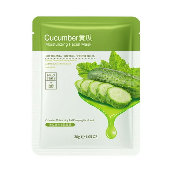 Cucumber Facial Skincare Sheet Hydrating Moisturizing Revitalizing Facial Skincare Sheet, Korean Skincare Facial Mask, Moisturizing Facial Mud Mask Clean Pores Oil Control Refreshing Face Skin