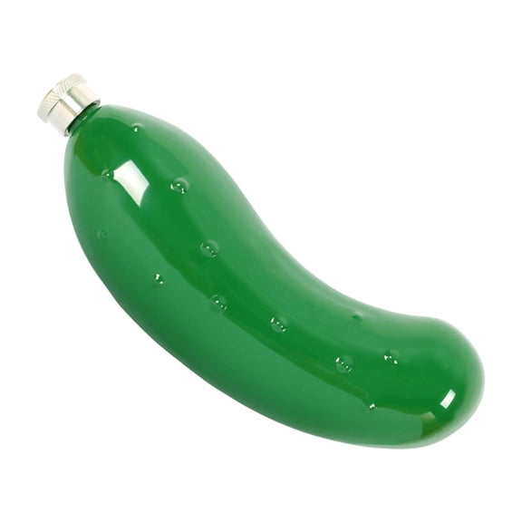 Cucumber Flask, Stainless Steel Portable Whiskey Bottle for Cucumber Shaped Hip Flask Leak Proof for Traveling Fishing Hunting Hiking Camping