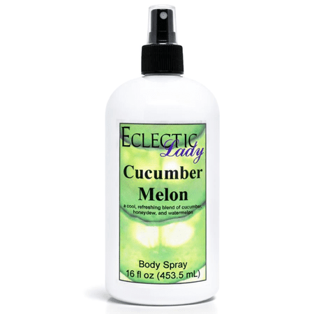 Cucumber Melon Body Spray, Eclectic Lady, Hydrating Mist, Unisex, 16 oz
