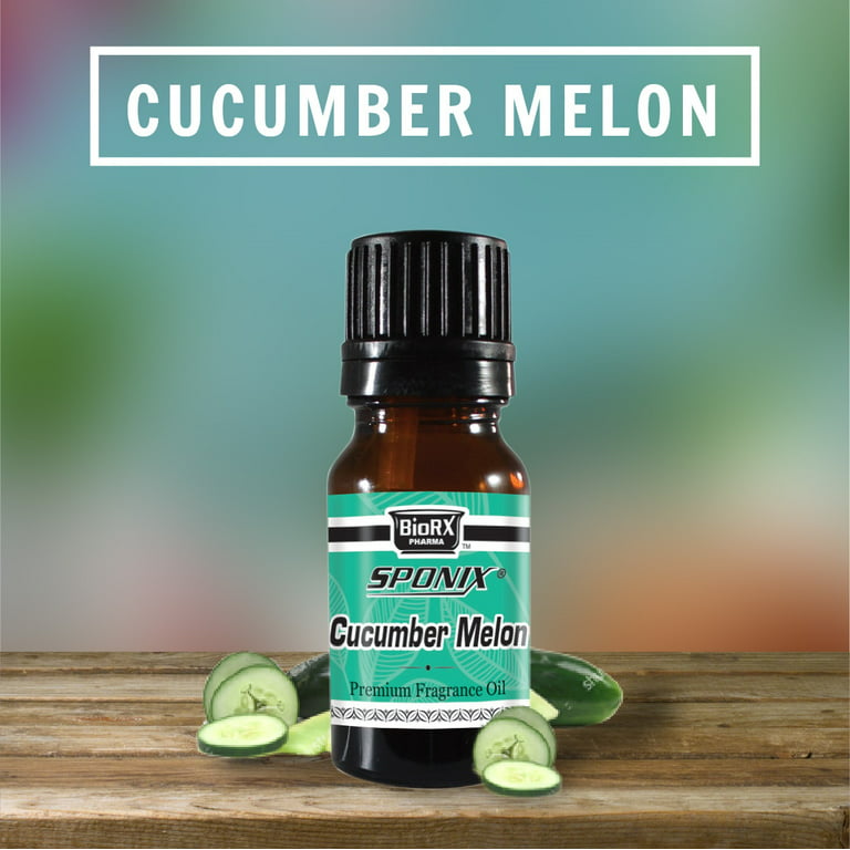 Cucumber Melon Fragrance Oil 10 mL (1/3 Oz) Aromatherapy - 100% Pure  Organic Aromatic Premium Essential Scented Perfume Oil by Sponix Made in USA