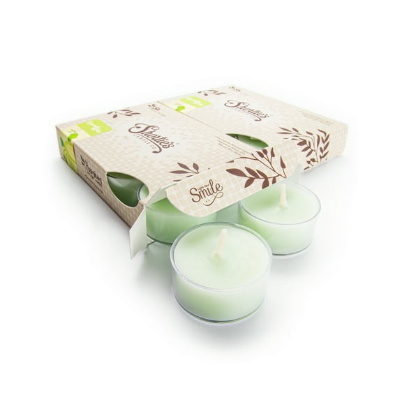 Cucumber Melon Tealight Candles Multi Pack - 12 Green Premium Scented Tea Lights - Natural Oils - Shortie's Candle Company