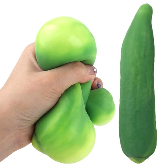 Cucumber Squishy,Squishy Pickle Stress Toys, Realistic Pickle Squishy Fidget Ball, Slow Rising Fruit Squishy For Anxiety Relief, Adhd-Friendly Sensory Stress Relief, Fun Desk Gift For Teens & Adults