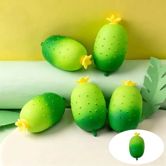 Cucumber Squishy Stress Balls, Realistic Vegetable Stress Relief Ball Slow Rising Sensory Soft Items