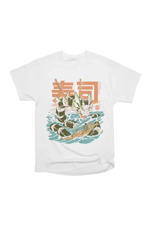 Cucumber Sushi Dragon T-Shirt Tee Gift For Him Merch For Her Apparel For Friend