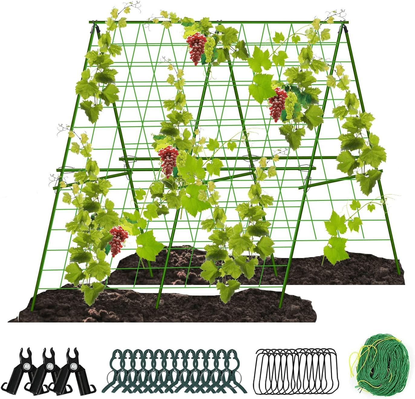 Cucumber Trellis for Climbing Plants Outdoor,48 X 48In Foldable AFrame