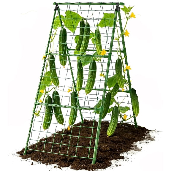 Cucumber Trellis Garden Arch Trellis, Tall for Climbing Plants Support Vegetable Peas Fruit Vine Outdoor A-Frame Suit Small Plant not Heavy