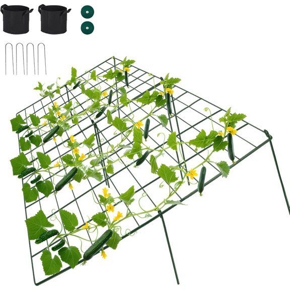 Cucumber Trellis for Raised Bed, 48" L x 48" W Garden Trellis for Climbing Plants Outdoor with Support Structures, A Frame Trellis for Climbing Vegetables Peas, Vine, Bean