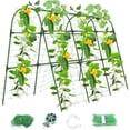 thumbnail image 1 of Cucumber Trellis for Raised Bed, 47.2inx 21.6inx 47.2in Garden Arch Trellis for Climbing Plants Outdoor, Metal Garden Trellis, Cucumber Trellis for Tomato, Bean, Pea, Grape, Plant, Squash, 1 of 9