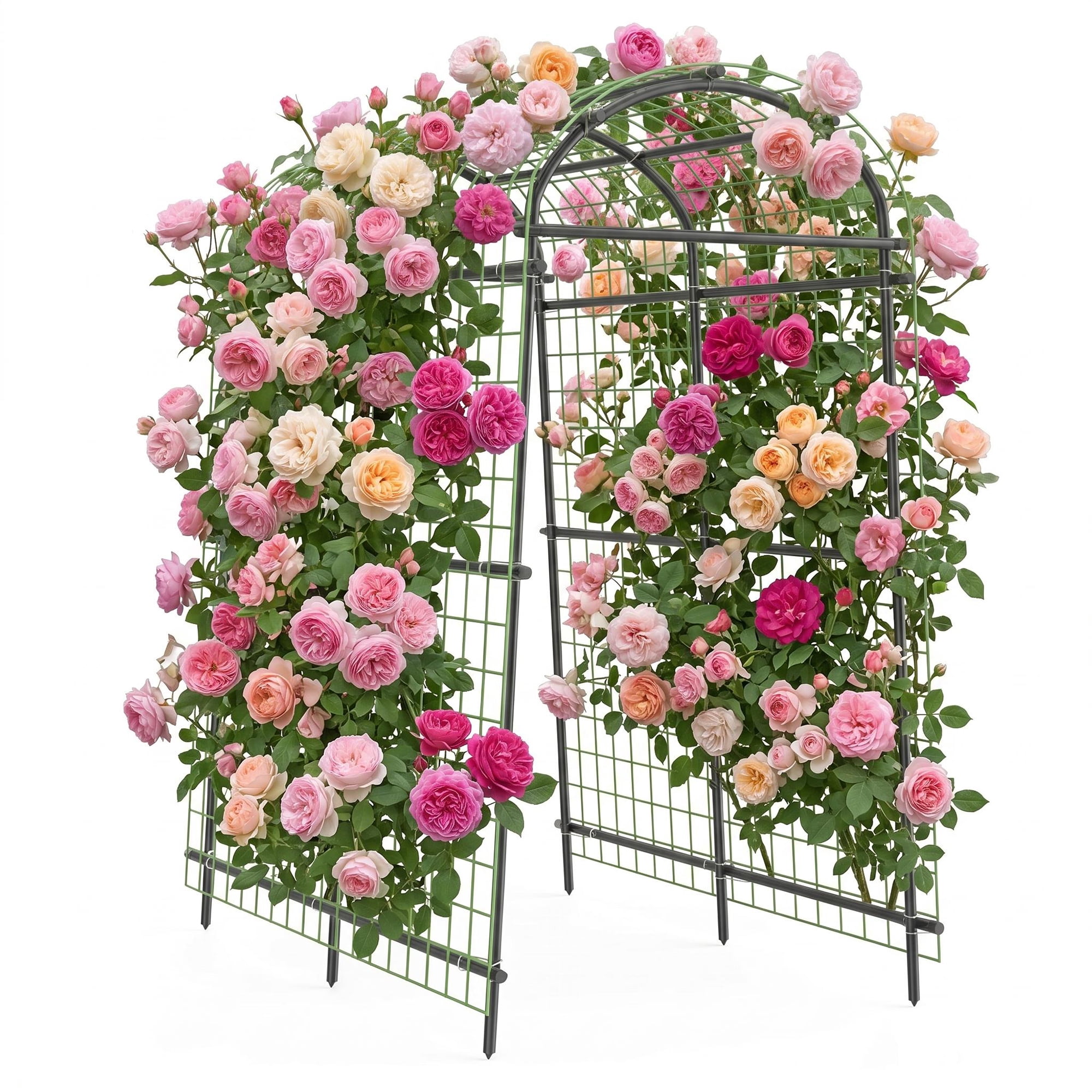 Cucumber Trellis for Raised Bed, 7FT Tall Heavy Duty Metal Garden Arch Support