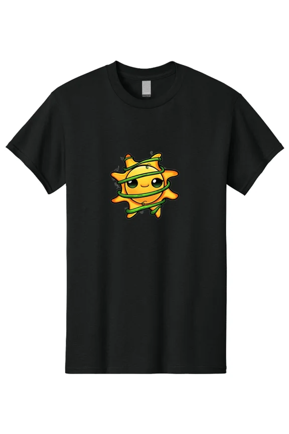 Cucumber-Wrapped-Sun Mens Graphic Tee, 100% Cotton, Casual Summer Wear