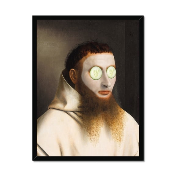 Cucumbers On Man Framed Print