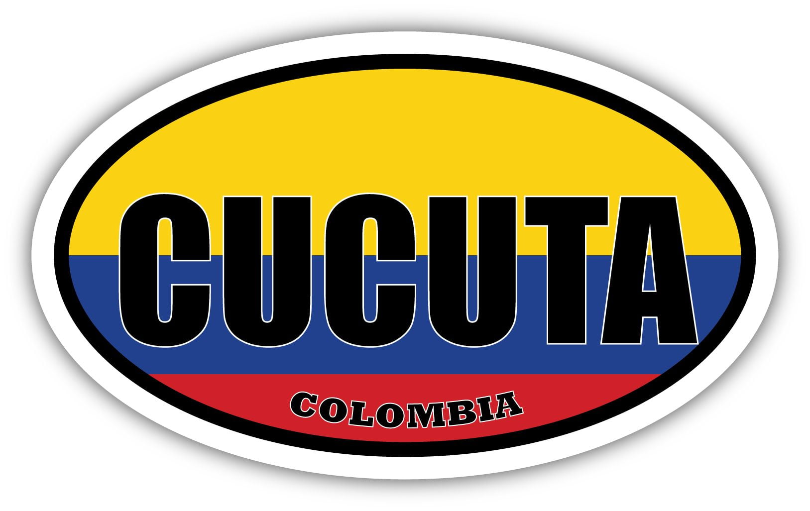 Cucuta Colombia Flag Oval Decal Vinyl Bumper Sticker 3x5 inches ...