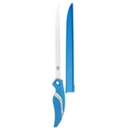Cuda Fishing Flex Fillet Knife, 9, Titanium Bonded, with Blade Cover,Blue