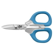 Cuda Braid Shear Fishing Tool, Serrated Edge, Titanium Bonded Stainless Steel, 5.5, Large Handles, Blue