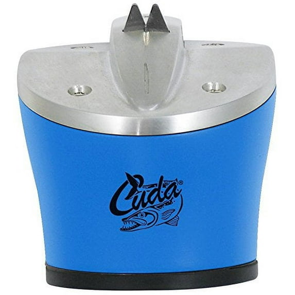 Cuda Knife and Shear Sharpener, Blue, for Non-Serrated Fishing Knives, 1-Count
