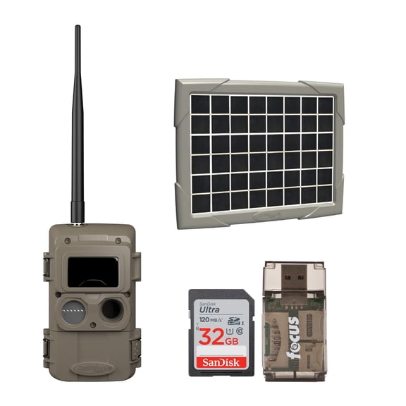 Cuddeback CuddeLink Wireless IR LED Camera with Super Solar Power Bank Bundle