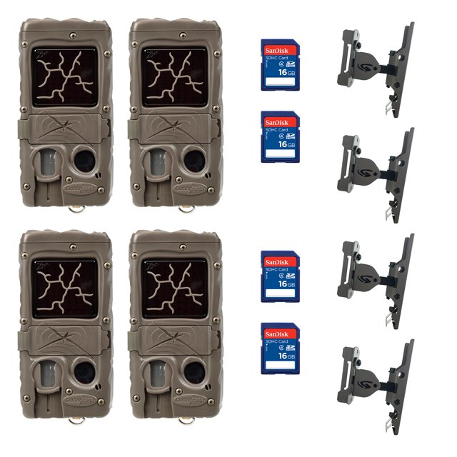 Cuddeback Game Camera (4 pk) + 16GB SD Card (4 pk) + Game Camera Mount